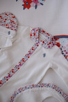 NEWBORN SET (3-PIECE) - TINY FLOWERS/RED