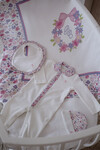 NEWBORN SET (3-PIECE) - TINY FLOWERS/PINK