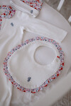 NEWBORN SET - TINY FLOWERS/RED