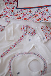 NEWBORN SET - TINY FLOWERS/RED