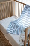Double-Layer Muslin Blanket - Navy Blue Striped
