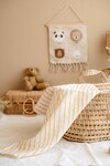 Double-Layer Muslin Blanket - Yellow Striped