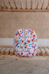 LARGE CARE BAG - TINY FLOWERS/RED