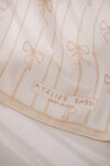 Double Layered Muslin Cover - Ribbon/ Beige