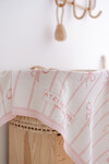 Double Layered Muslin Cover - Ribbon / Pink