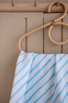 Double Layerd Muslin Cover- Blue Striped