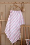 Double Layerd Muslin Cover- Pink Striped