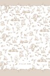 Double Layered Muslin Cover - Toile De Jouy / Beige