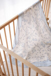 Double Layered Muslin Cover- Toile De Jouy / Blue