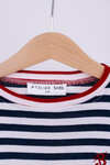 Striped Long Sleeve T-shirt - Navy Blue