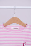 Striped Long Sleeve T-shirt - Pink