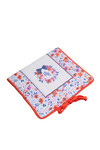 WET WIPES & CLOTH BAG - TINY FLOWERS/RED