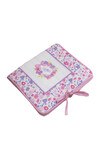 WET WIPES & CLOTH BAG - TINY FLOWERS/PINK