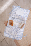 Wet Wipes & Cloth Bag - Toile De Jouy / Blue