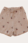 Cherry-Printed Stone Muslin Shorts