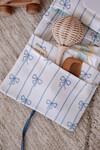 Wet Wipes & Cloth Bag - Ribbon / Blue