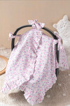 STROLLER COVER - TINY FLOWERS/PINK