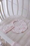 Newborn Bib & Beanie Set - Ribbon/Pink