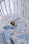 Newborn Beanie - Toile De Jouy /Blue