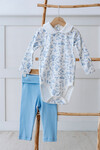 Body & Pants Set (2-Piece) - Toile De Jouy / Blue