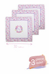 Mouth Cloth Set - 3 Piece / Tiny Flowers - Pink