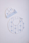 NEWBORN SET (3-PIECE) - RIBBON/BLUE