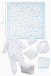 Newborn Set (7 Piece) - Toile De Jouy / Blue