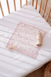 Muslin Baby Blanket and 3 Piece Diaper Set - Toile de Jouy / Pink