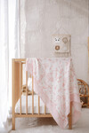 Muslin Baby Blanket and 3 Piece Diaper Set - Toile de Jouy / Pink