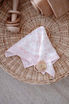 Muslin Baby Blanket and 3 Piece Diaper Set - Toile de Jouy / Pink