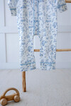 Cotton Satin Jumpsuit - Toile De Jouy / Blue